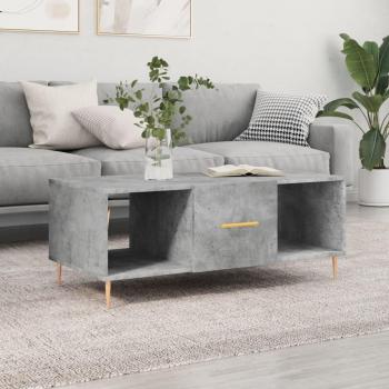 Mesa de centro madera contrachapada 102x50x40 cm Blanco, Negro, Blanco brillante - Mesita de Salón o Comedor o Auxiliar Mesa de Café Meuble Salón