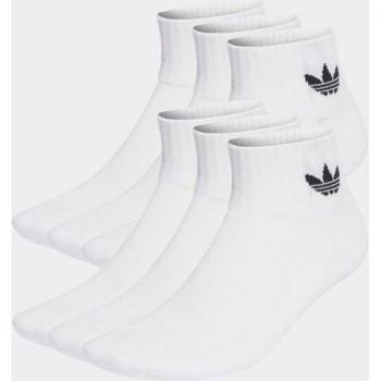 Adidas Originals Mid Ankle Socks 6er Pack, White - Unisex, Size: 6.5-8