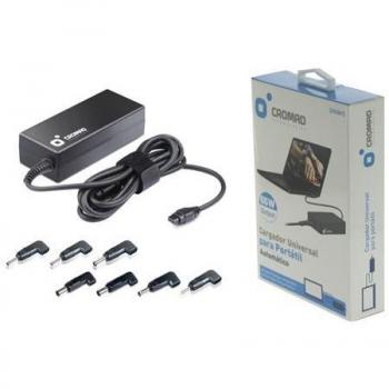 Cargador Universal Automático para Portátil Cromad 65W con 8 Conectores Diferentes