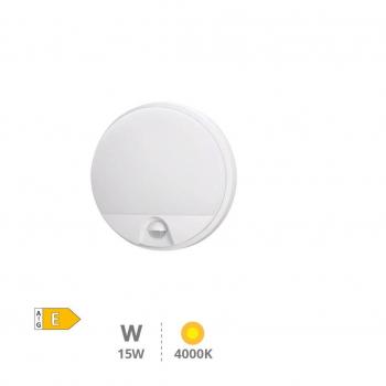 Plafón de Pared LED Moon 15W Blanco con Sensor de Movimiento IP54