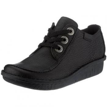 Clarks Funny Dream Black Leather Half Shoes for Women