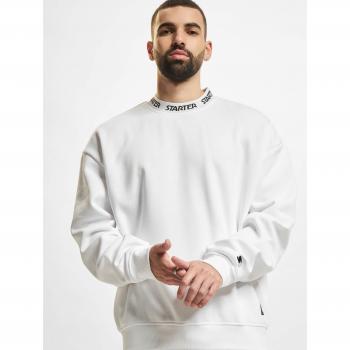 Starter Jaquard Rib Crewneck Sweatshirt - White, Men's XXL