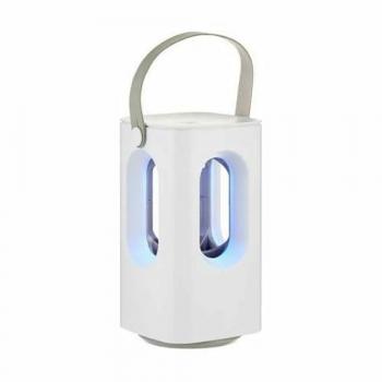 Ibergarden Lámpara Antimosquitos Recargable LED 2 en 1 Blanco ABS (6 Unidades) - Ideal para Exteriores