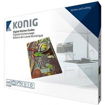 König - Báscula de Cocina Digital Multicolor