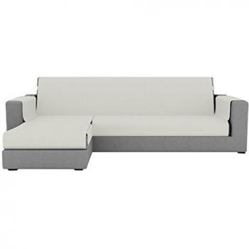 Eiffel Textile Lyon Chaise Longue Cubre sofá Brazo Izquierdo, Algodón, Marfil, 280 x 195 x 2 cm
