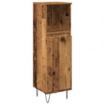 Armario de baño madera de ingeniería envejecida 30x30x100 cm