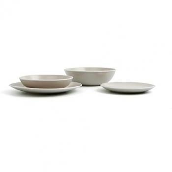 Luminarc 7407042 - Vajilla redonda 19 piezas Gres Beige Rustik Luminarc , Color Beige , 38x25x31 cm