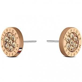 Pendientes de Mujer Tommy Hilfiger 2780567 en Acero Inoxidable con Cristales Color Dorado