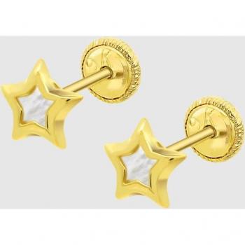 Pendientes de niña estrella LG00031/5 oro 9K