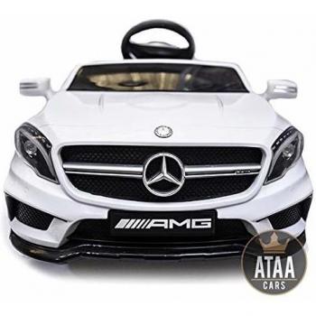 ATAA Mercedes GLA Coche eléctrico para niños batería 12v con Mando para Padres- Blanco
