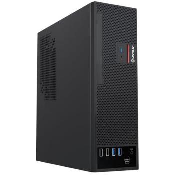 Caja PC UNYKAch UK3006 Slim SFF Micro ATX 8L Negra con USB-C, Soporte ODD y Fuente de Alimentación Flex de 150W