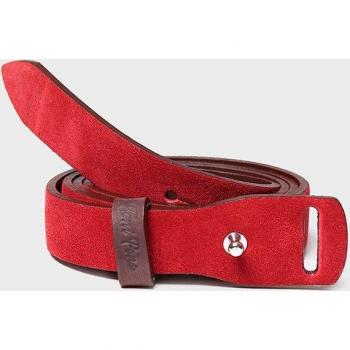 Cinturón de Mujer Toni Pons Nicol Rojo en Combinación de Textil y Piel, Ancho 2.5 cm