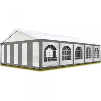 Carpa de fiesta Toolport 5x10 m PE 450 gris-blanco