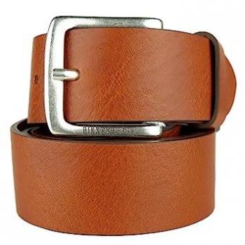 Bikkembergs Men's Brown Di Calfskin Leather Belt - 100 cm / 40 Inches