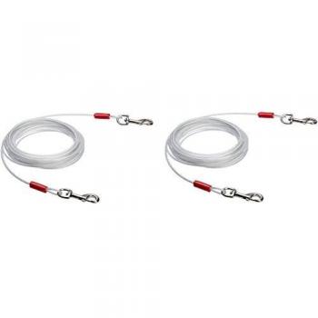 Amazon Basics - Cable para atar perros, hasta 41 kg, 7,62 m, set de 2