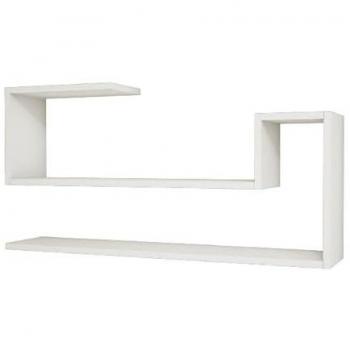 Estante Ginevra Blanco - Tablero de Aglomerado de Melamina y PVC, 100x22x50 cm