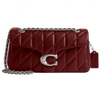 Coach Red Leather Shoulder Bag with Quilted Lambskin, Female, Size: ONE SIZE