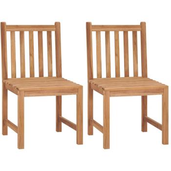 vidaXL Garden Chairs 2 pcs Solid Teak Wood