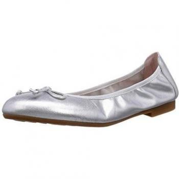 Unisa CASIA_15_SM - Bailarinas de piel para niña, color Plata, talla 24