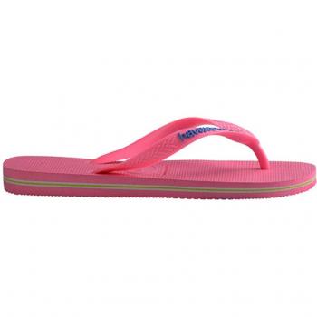 Chanclas de dedo unisex Havaianas Brasil Logo rosa fucsia - Talla 35-36