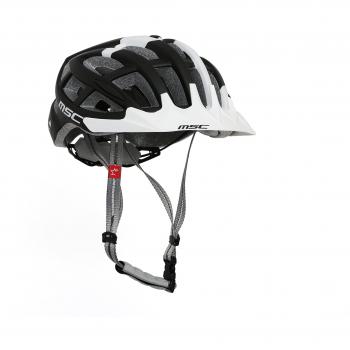 MSC Bikes HX100MLBKWH Casco de MTB, Negro/Blanco, M/L