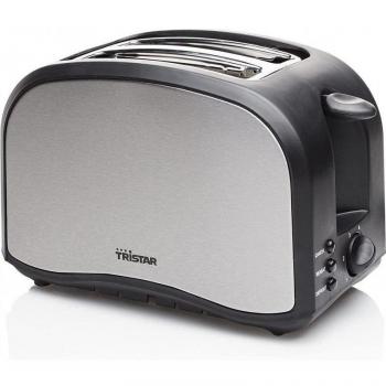Tostadora Tristar BR-1022 de Acero Inoxidable con 2 Ranuras, 800W, Funciones de Descongelación y Calentamiento