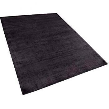 Alfombra de Viscosa Gris Oscuro 160 x 230 cm GESI II, Tufted y de Pelo Corto