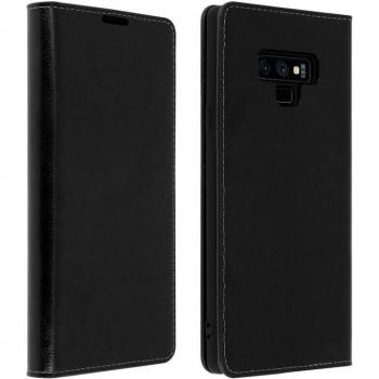 Funda Cartera de Cuero Negra para Samsung Galaxy Note 9