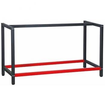 Bastidor de Acero Antracita-Rojo para Banco de Trabajo 150x57x81cm