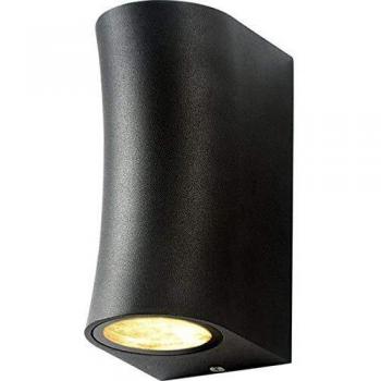 Aplique de Pared Negro LED IP44 para 2 Bombillas GU10 - SILAMP