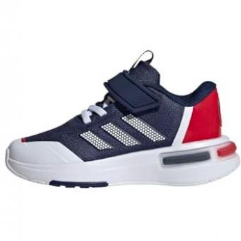 Zapatillas adidas Marvel Captain America Racer Infantil Azul, Running, Unisex, Niños, Color: Azul (Dark Blue), Detalles en Blanco y Plateado (Cloud White/Silver Metallic), Talla: 35