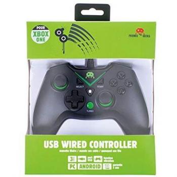 Freaks and Geeks - Mando Con Hilo Negro Para Xbox One/ Pc Con Cable 3Metros