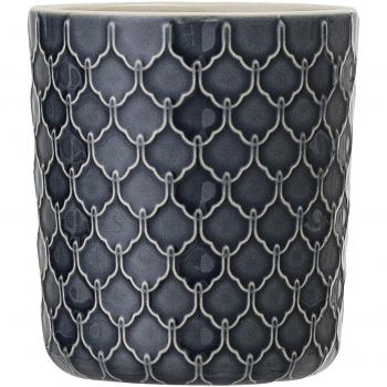 Bloomingville 21103123 tazon azul universal tazavaso solo azul ceramica universal 85 mm 75 cm