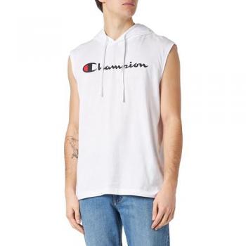 Camiseta sin mangas con capucha y logo Champion para hombre