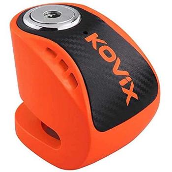 Candado de Disco KOVIX KNS6-FO con Alarma Integrada y Color Naranja Fluorescente para Scooter y Patinete Eléctrico