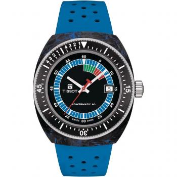 Tissot T-Sport Sideral S Watch - 41mm, Black/Blue, Red Strap, Size: One Size