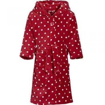 Playshoes - Bata de baño con capucha de manga larga para niña, 100% poliéster, talla 134 cm, color Original