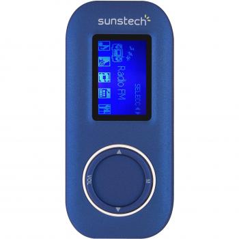 Sunstech FAUNO8GBBL - Reproductor MP3 con pinza de sujeción, color azul