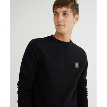 Belstaff Men's Patch Crew Sweatshirt - Black - Size Small