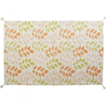 Alfombra DKD Home Decor Beige Multicolor Hoja de planta (160 x 230 x 1 cm)