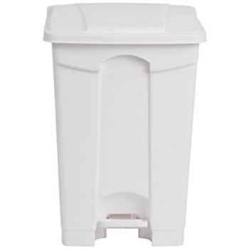 Cubo de Basura de Cocina Blanco con Pedal 45L - Jantex