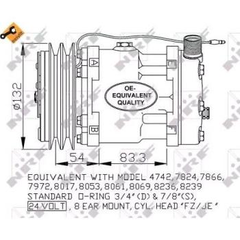 Compresor de aire acondicionado NRF 32769