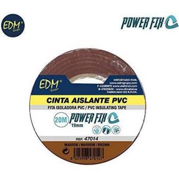 Edm 47014 Cinta Aislante, Marron, 19 mm x 20 m