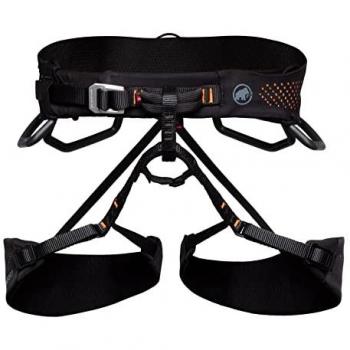 Arnés de escalada Mammut Comfort Fast Adjust negro - XL, características: diseño ajustable, color negro con detalles en naranja de seguridad, talla XL