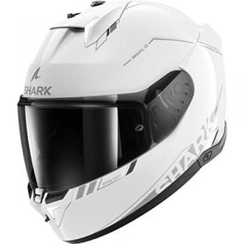 Casco Integral Shark Skwal i3 Blank SP Blanco-Plateado-Antracita