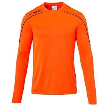uhlsport Stream 22 Trikot Langarm Sudadera De Entrenamiento, Hombre, Naranja Fluor/Negro, 164