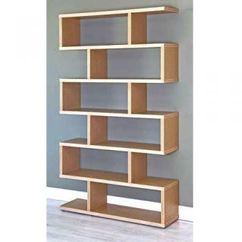 TopKit | Estantería Zig Zag Florida 6310 | Medidas 191x110x28cm | Mueble de Salon | Separador de Ambientes | Roble