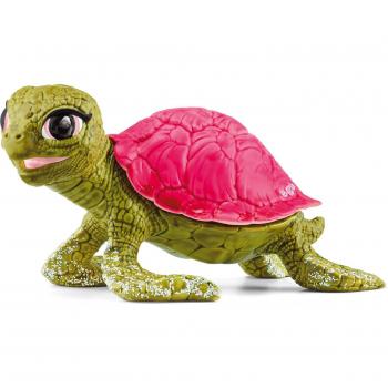 SCHLEICH Bayala Pink Sapphire Turtle Toy Figure - 70759