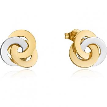 Pendientes Viceroy Chic de aros entrelazados en acero Ip dorado