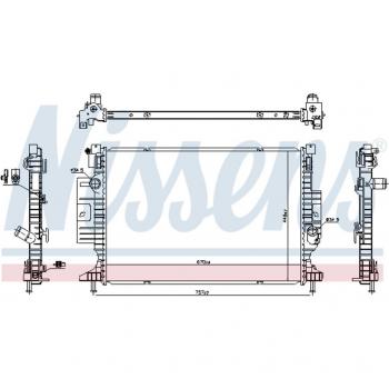 Radiador de refrigeración del motor NISSENS 606387